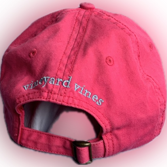 Vineyard Vines hat Hot Pink Classic  adjustable Baseball cap Whale | 1 size - Picture 5 of 6